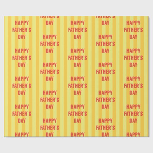 Happy Vaderdag Stripe Cadeaupapier (Vlak)