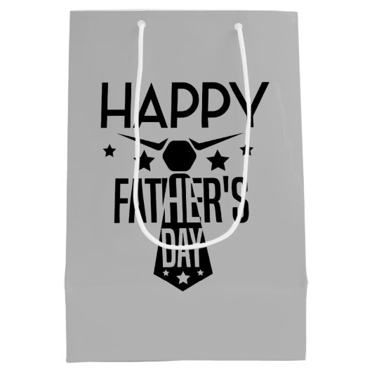 Happy Vaderdag stropdas woordkunst Medium Cadeauzakje (Achterkant)