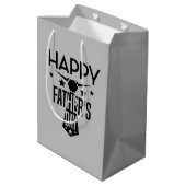 Happy Vaderdag stropdas woordkunst Medium Cadeauzakje (Achterkant Gekanteld)