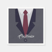 Happy Vaderdag Suit Paper Napkins Servet (Voorkant)