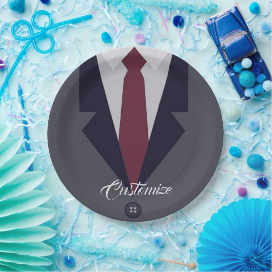 Happy Vaderdag Suit-papier Papieren Bordje (Feest)