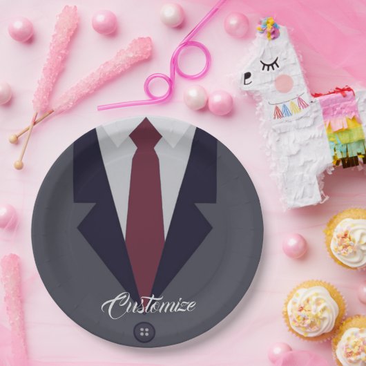 Happy Vaderdag Suit-papier Papieren Bordje (Feest)