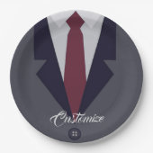 Happy Vaderdag Suit-papier Papieren Bordje (Voorkant)