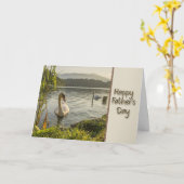 Happy Vaderdag Swans Kaart (Gele Bloem)