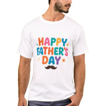 Happy Vaderdag T-shirt – leuke kleurrijke letters