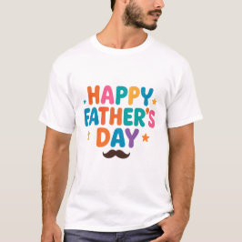 Happy Vaderdag T-shirt – leuke kleurrijke letters