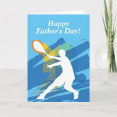 Happy Vaderdag tennis design groet Kaart (Voorkant)