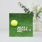 Happy Vaderdag-Tennis-speler met tennis (Staand voorkant)