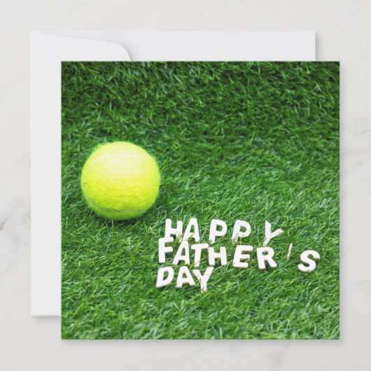 Happy Vaderdag-Tennis-speler met tennis (Voorkant)