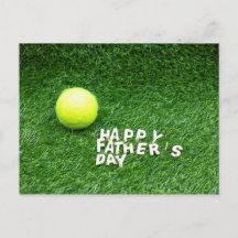 Happy Vaderdag-Tennis-speler met tennis