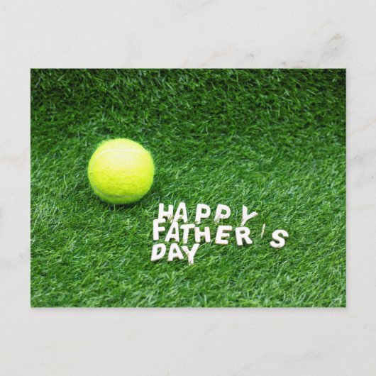 Happy Vaderdag-Tennis-speler met tennis Briefkaart (Voorkant)