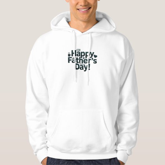 Happy Vaderdag Text Design Hoodie (Voorkant)