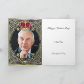 Happy Vaderdag The King Crown Gold Foto Kaart (Binnen)