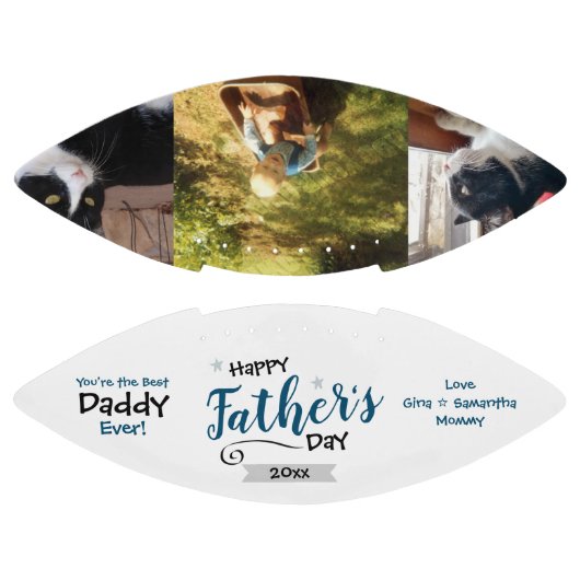Happy Vaderdag Three-foto American Football (Panelen)