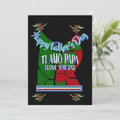 Happy Vaderdag TI Amo Papa, ik hou van je vader (Staand voorkant)