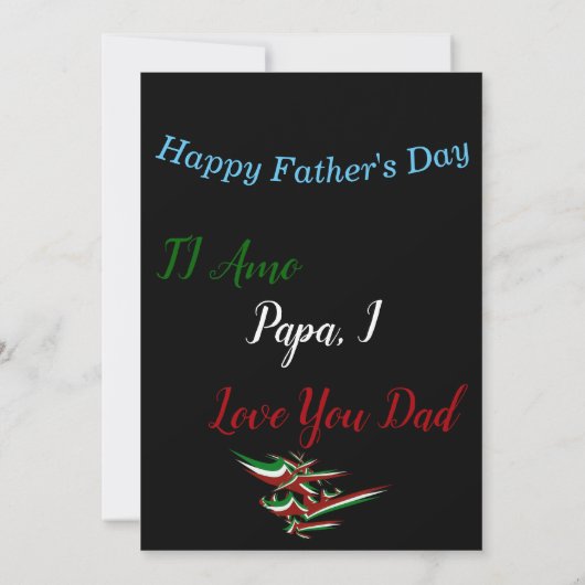 Happy Vaderdag TI Amo Papa, ik hou van je vader (Achterkant)