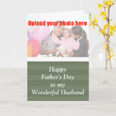 Happy Vaderdag to Husband from Wife voeg foto toe Kaart (Gele Bloem)