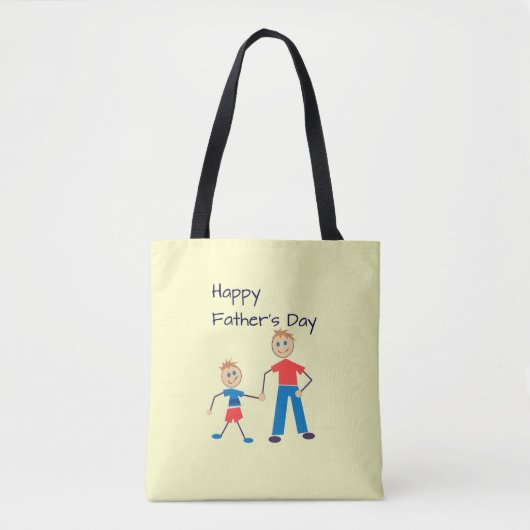 Happy Vaderdag Tote Bag (Voorkant)