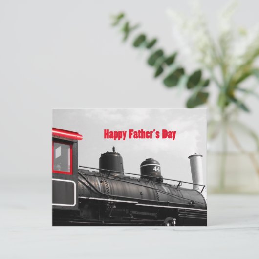 Happy Vaderdag Train Briefkaart (Staand voorkant)