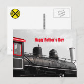 Happy Vaderdag Train Briefkaart (Voorkant / Achterkant)