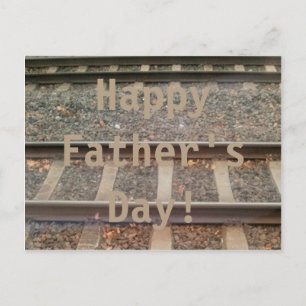Happy Vaderdag Train Tracks, Spoorweg Briefkaart