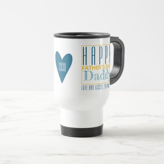 Happy Vaderdag Travel Mug Reisbeker (Voorkant rechts)