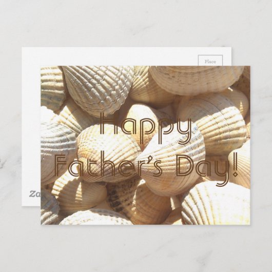 Happy Vaderdag Tropical Sunny Exotic Zee Shell Briefkaart (Voorkant / Achterkant)