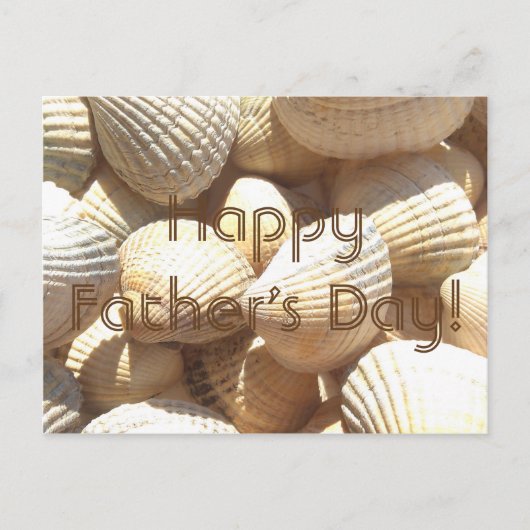 Happy Vaderdag Tropical Sunny Exotic Zee Shell Briefkaart (Voorkant)