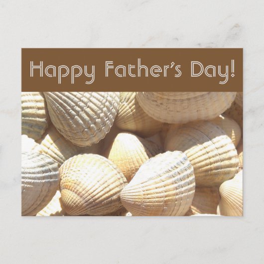 Happy Vaderdag Tropical Sunny Exotic Zee Shell Briefkaart (Voorkant)