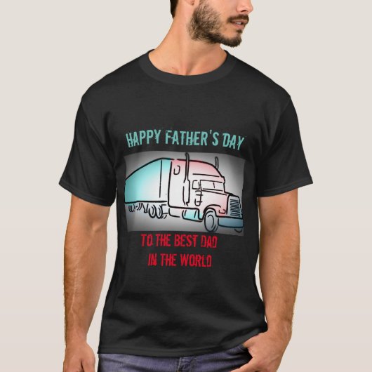 Happy Vaderdag Trucker T-shirt (Voorkant)