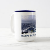 Happy Vaderdag Tweekleurige Koffiemok (Voorkant links)