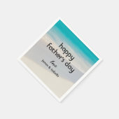 "Happy Vaderdag" Typografie Strand Papier Servet (Hoek)