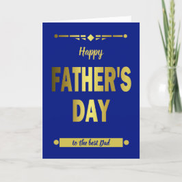 Happy Vaderdag Typography Gold Feestdagen Kaart