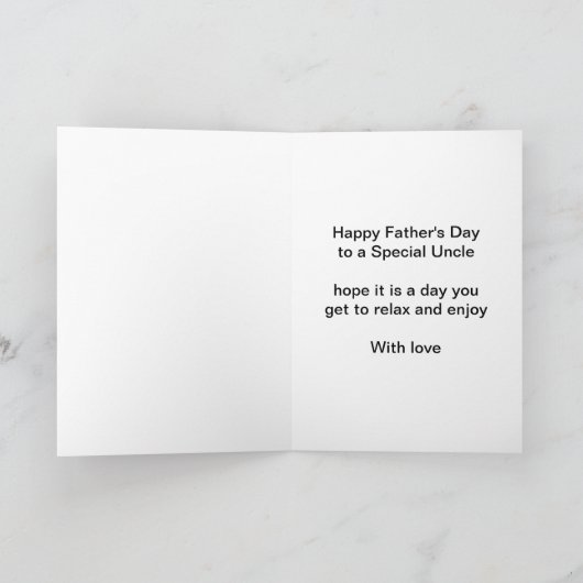 Happy Vaderdag Uncle Kaart (Binnen)