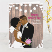 Happy Vaderdag van Afrikaanse vrouw Kaart (Gele Bloem)