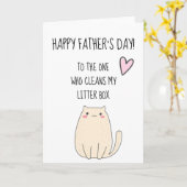 Happy Vaderdag van Cat Funny Cute Humor Kaart (Gele Bloem)