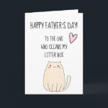 Happy Vaderdag van Cat Funny Cute Humor Kaart<br><div class="desc">Dit ontwerp is gemaakt met behulp van digitale kunst. Het kan in het gebied worden aangepast door de klik aan te passen en de naam, initialen of woorden aan te passen. U kunt de tekstkleur en de stijl ook veranderen of de tekst voor een slechts ontwerp van het afbeelding schrappen....</div>