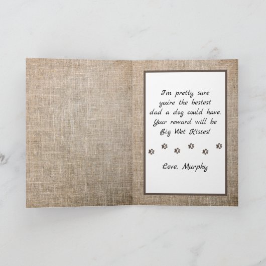 Happy Vaderdag van Cute Pit Bull Kaart (Binnen)