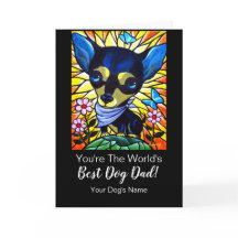 Happy Vaderdag van de beste zwarte hond Chihuahua