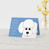 Happy Vaderdag van de Fur Kind Poedel Kaart (Gele Bloem)