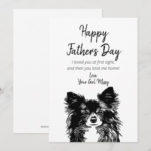 Happy Vaderdag van de Kaart van de Vakantie van de (Voorkant / Achterkant)