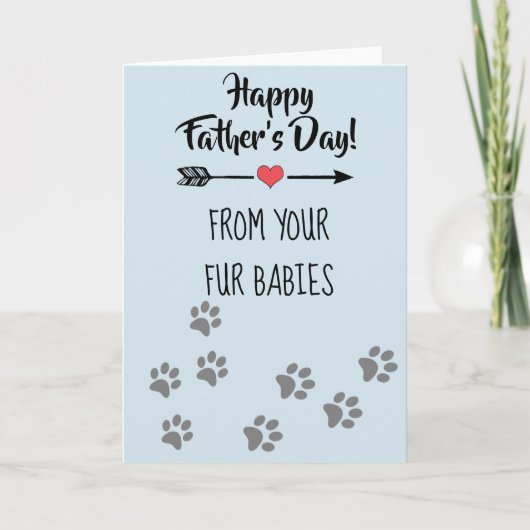 Happy Vaderdag van Dog Cat Pet Fur Babies Kaart (Voorkant)