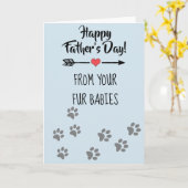 Happy Vaderdag van Dog Cat Pet Fur Babies Kaart (Gele Bloem)