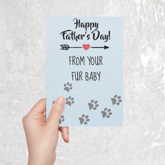 Happy Vaderdag van Dog Cat Pet Fur Baby Kaart