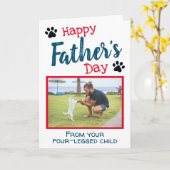 Happy Vaderdag van Dog Kaart (Gele Bloem)