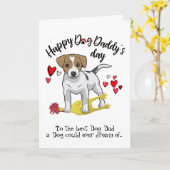 Happy Vaderdag van Jack Russell Terrier Kaart (Gele Bloem)