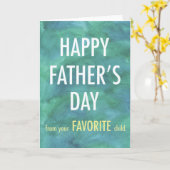 Happy Vaderdag van je favoriete kindkaart Kaart (Gele Bloem)