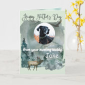 Happy Vaderdag van je jachtmaatje foto Kaart (Gele Bloem)