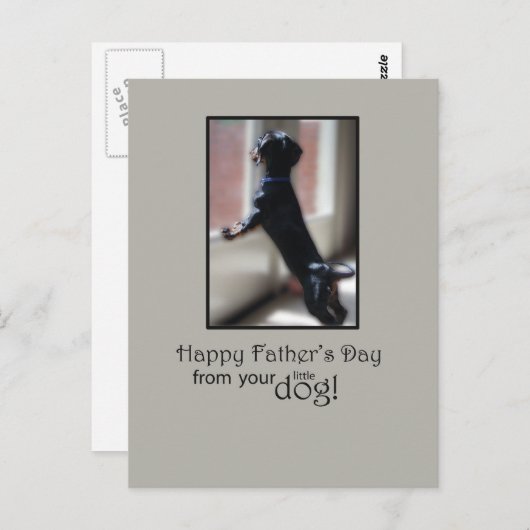 Happy Vaderdag van je kleine hond Briefkaart (Voorkant / Achterkant)