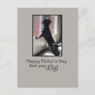 Happy Vaderdag van je kleine hond Briefkaart